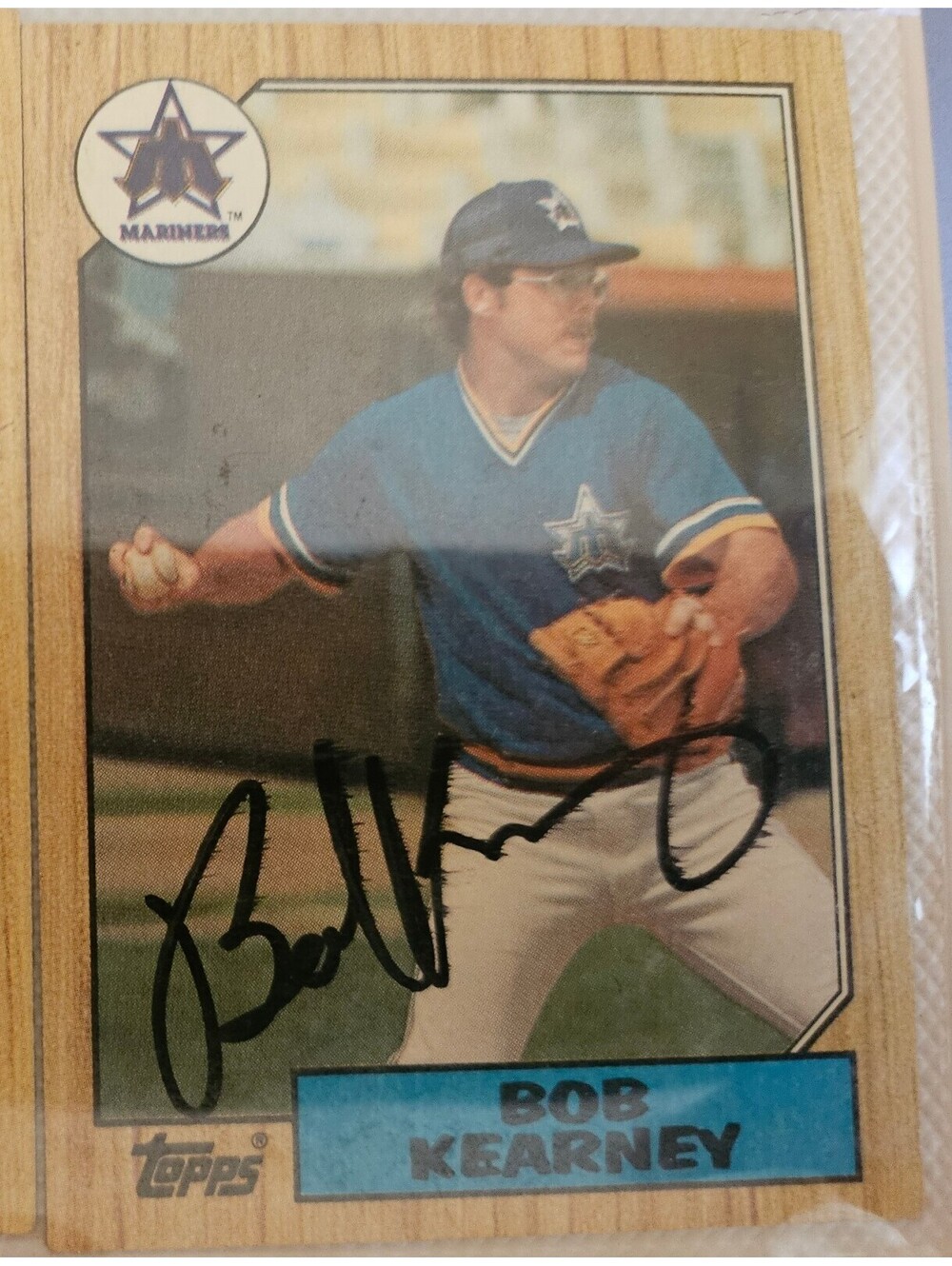 Bob Kearney Autographed 1987 Topps Seattle Mariners #2